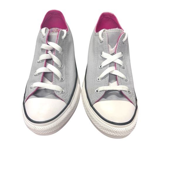 Converse All Star Gray Sneakers with‎ Pink Accents Casual Shoes - Picture 1 of 5